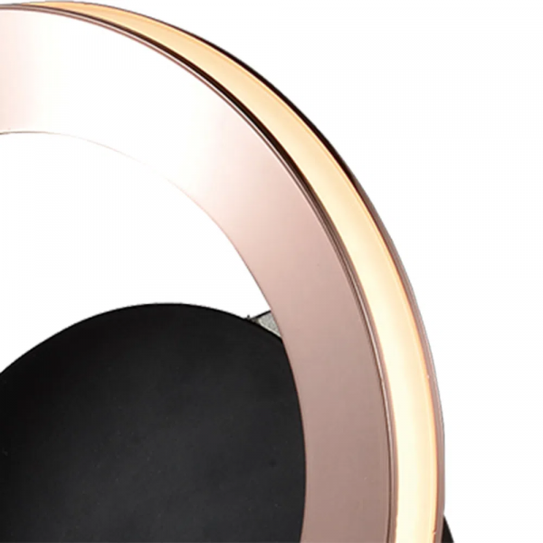 ARANDELA GINGA ROSE GOLD E PRETO E PRETO (C)17CM (L)10.5CM (A)17CM 1X6W 3000K 300LM - BB015 - 3