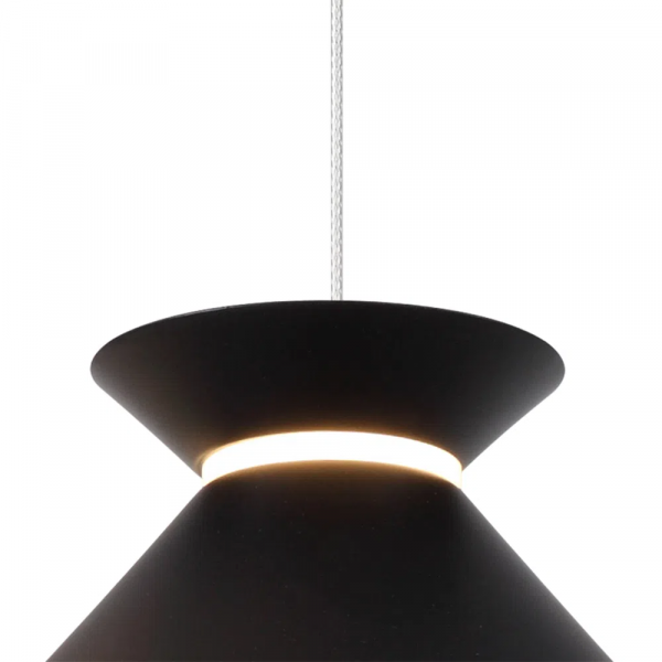 PENDENTE CORDEL PRETO (D)15CM (A)13CM 5W + 2W 2700K 350LM - CD013 - 2