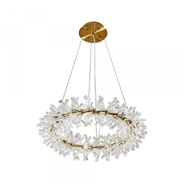 PENDENTE FLORA DOURADO E TRANSPARENTE (D)60CM (A)18CM 18XG4 54W - DY001S