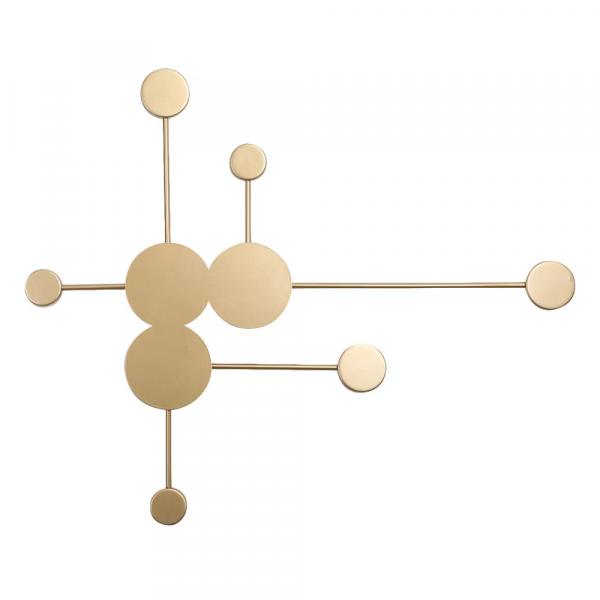 ARANDELA ELO DOURADO (C)89CM (L)74CM (A)6CM 3X5W + 3X3W 3000K 1200LM - DY003