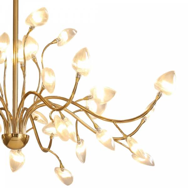 PENDENTE TSUKI BRONZE E TRANSPARENTE (D)97CM (A)48CM 40X1.5W 3000K 6000LM - BB009L - 2