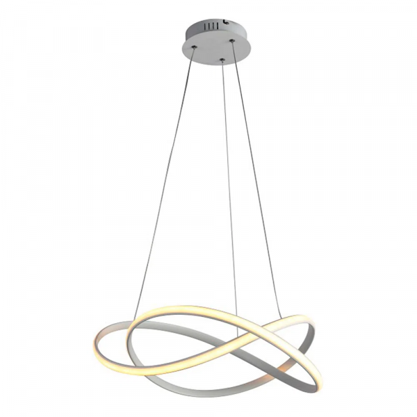 PENDENTE NODO BRANCO (D)50CM (A)15CM 1X36W 3000K 1188LM LED - HM020W