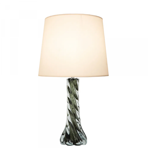 BASE PARA ABAJUR MURANO CROMADO E FUME (D)11CM (A)35CM 1X40W E27