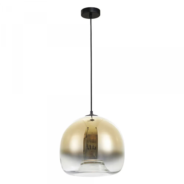 PENDENTE SPECULO PRETO E DOURADO (D)30CM (A)27.5CM 1XE27 40W - JO001G