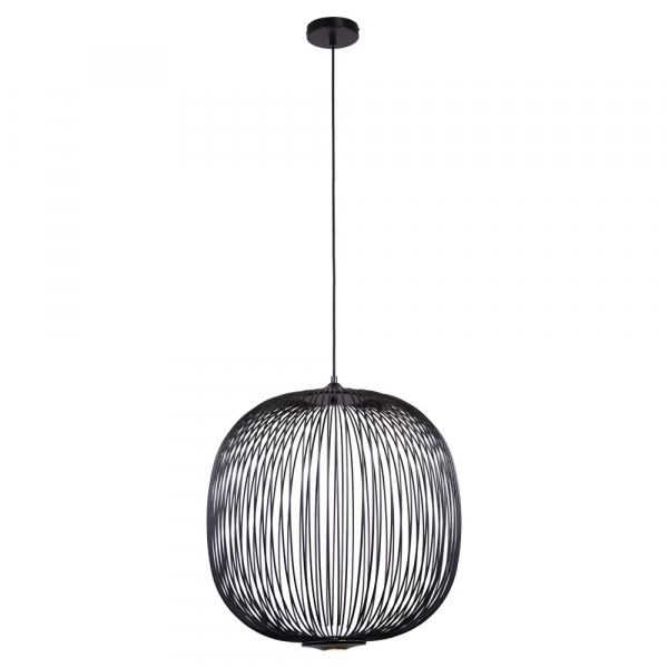 PENDENTE ARAL PRETO (D)53CM (A)55CM 2X4W 3000K 900LM - KE006B