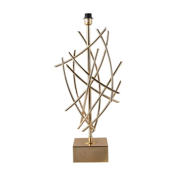 BASE PARA ABAJUR VENETO DOURADO (C)23CM (L)13CM (A)55CM 1XE27 40W - MI002