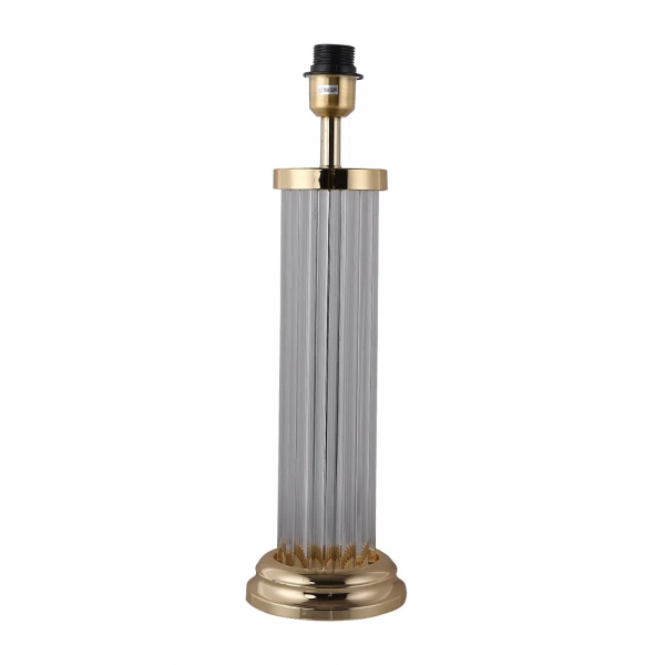 BASE PARA ABAJUR VENETO DOURADO E TRANSPARENTE (D)15.5CM (A)53.5CM 1XE27 40W - MI007
