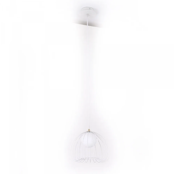 PENDENTE LAMP D 50CM X 41CM 1XG9 127V / 220V BRANCO - ML005W