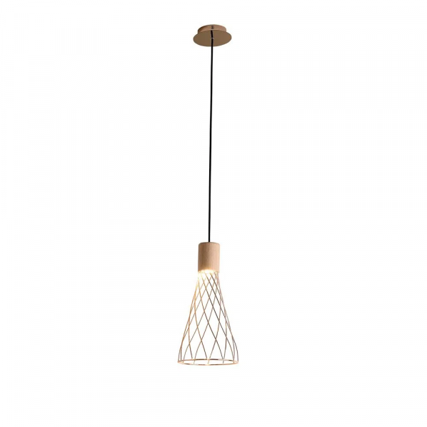PENDENTE ORO DOURADO E MARROM (D)18CM (A)35CM 1XGU10 10W - ML013