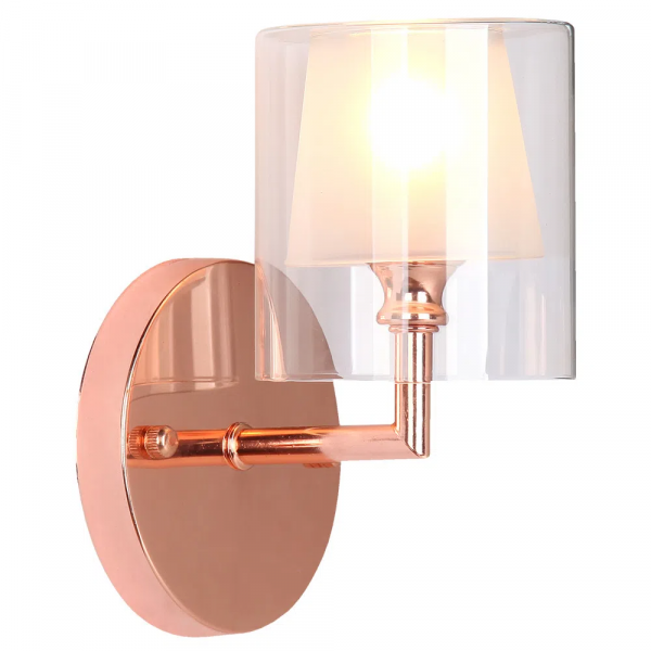 ARANDELA MAISON COBRE E TRANSPARENTE (C)14CM (L)12CM (A)19.5CM 1XG9 40W - MO0016E