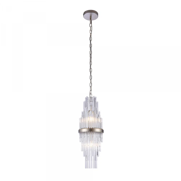 PENDENTE SANSA DOURADO E TRANSPARENTE (D)20.5CM (A)55CM 2XE14 80W - MR007