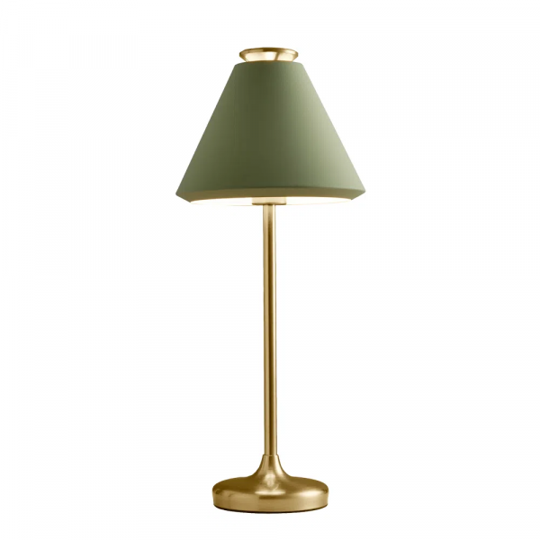 ABAJUR PICCOLO VERDE E DOURADO (D)23CM (A)58CM 1X40W E27