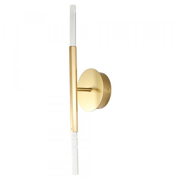 ARANDELA PETRA DOURADO E TRANSPARENTE (C)11CM (L)12CM (A)53CM 2X3W 3000K 300LM - OC004M