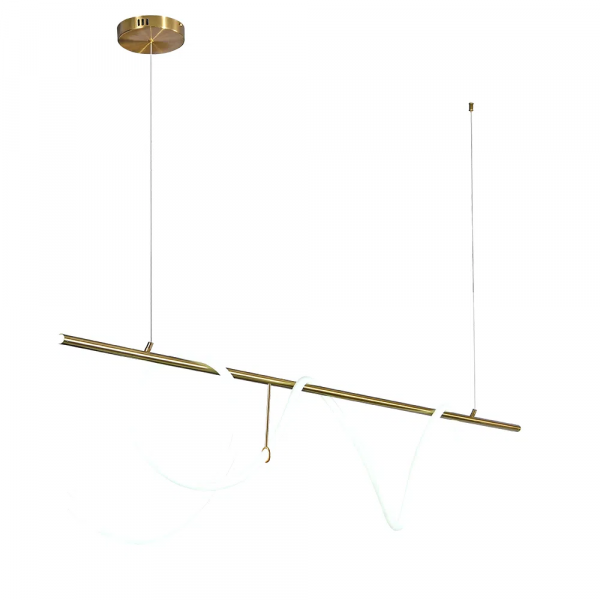 PENDENTE MANTRA DOURADO (C)140CM (A)30CM 1X40W 2700K 3000LM - OC012