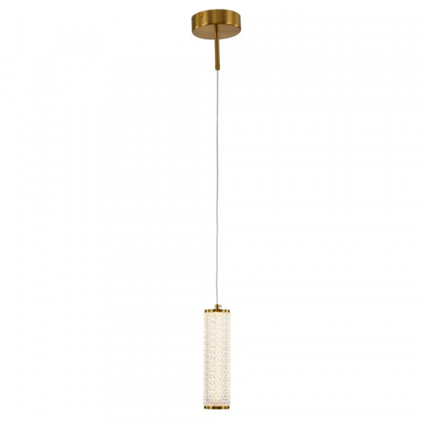 PENDENTE FLUTE DOURADO (D)7CM (A)22,7CM 1X7W 3000K 525LM LED