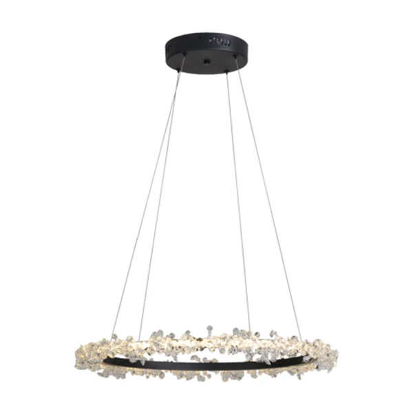 PENDENTE ASTER PRETO (D)60CM (A)8CM 1XLED 28W 3000K 21LM IP20