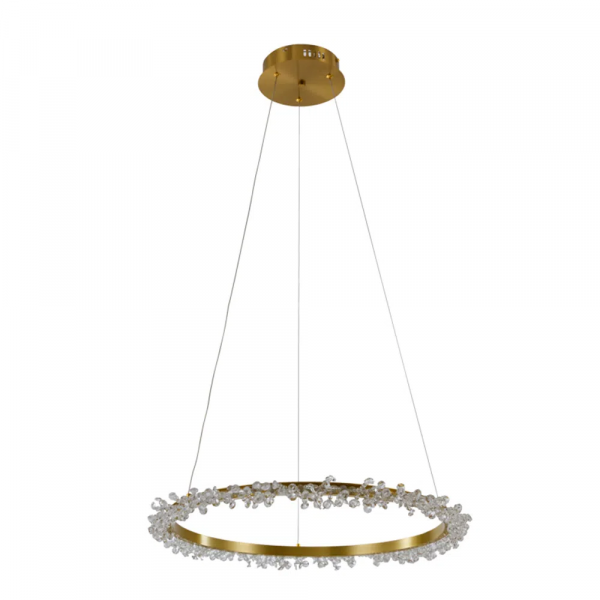 PENDENTE ASTER DOURADO (D)60CM (A)8CM 1XLED 28W 3000K 21LM IP20