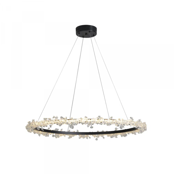 PENDENTE ASTER PRETO (D)80CM (A)8CM 1XLED 37W 3000K 2775LM IP20