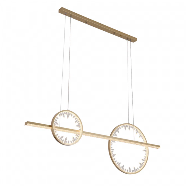 PENDENTE MILENIUM DOURADO (C)12CM (L)12CM (A)4CM 1X54W 3000K 3225LM LED