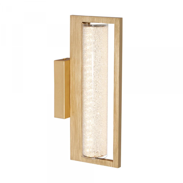 ARANDELA GLITTER DOURADO E TRANSPARENTE (C)35CM (L)12CM (A)17.5CM 1X8W 3000 - HC008