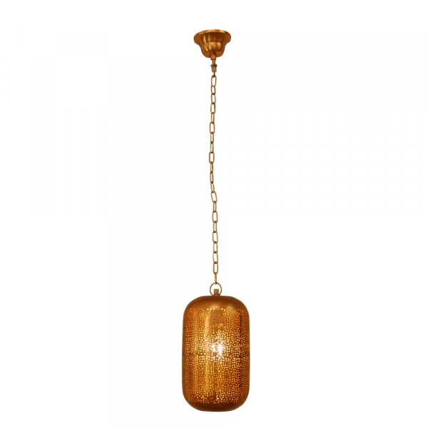 PENDENTE MADRAS D 19CM X 35CM 1XE27 127V / 220V COBRE - PEI0020MCO