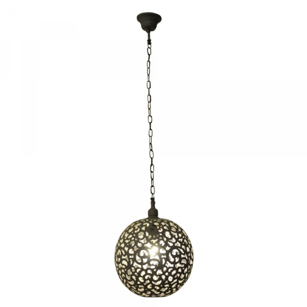 PENDENTE INDIRA D 28CM X 42CM 1XE27 127V / 220V CINZA - PEI0024MCI