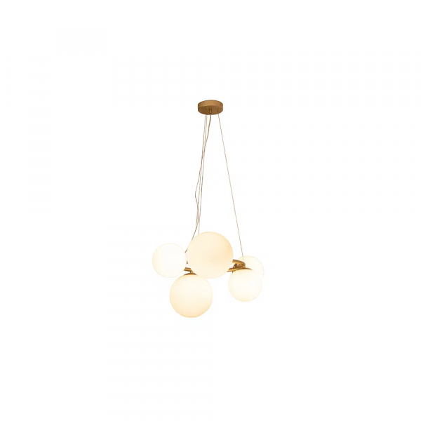 PENDENTE OXALA DOURADO E BRANCO (C)62.3CM (L)49.6CM (A)31CM 5XG9 125W