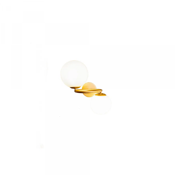 ARANDELA OXALA DOURADO E BRANCO (C)33.5CM (L)26CM (A)39CM 2XG9 50W