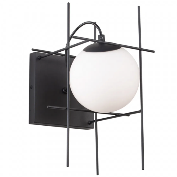 ARANDELA DIX CROMO NEGRO E BRANCO (C)21CM (L)21,5CM (A)35CM 1X25W G9