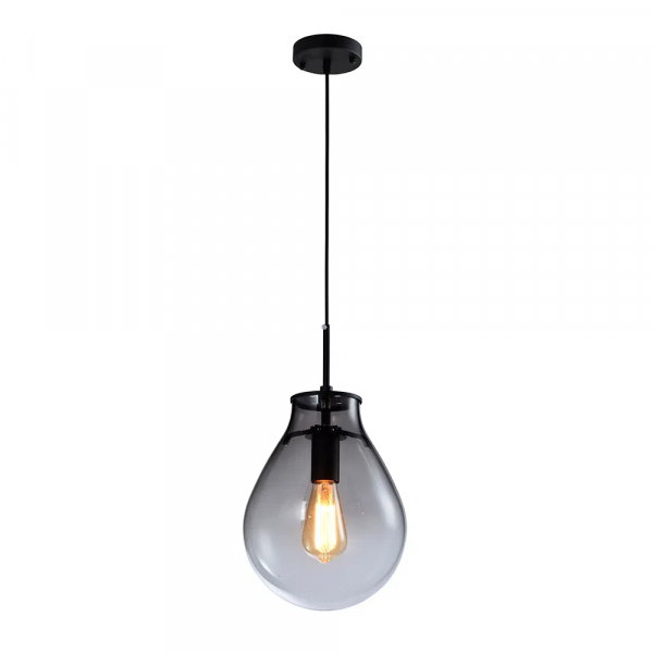 PENDENTE CAJU PRETO E CROMADO (D)23CM (A)30CM 1XE14 40W - RZ001ESB