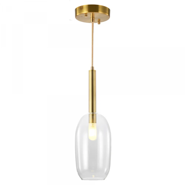 PENDENTE FILO BRONZE E TRANSPARENTE (D)11CM (A)39CM 1XG9 5W - RZ007