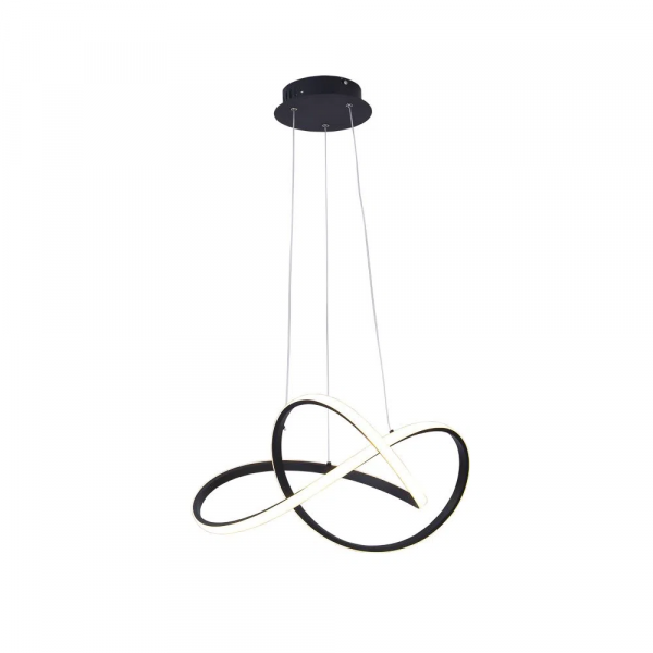 PENDENTE FLUIRE PRETO (C)58CM (L)55CM (A)24CM 1X30W 3000K 1500LM - SB001B