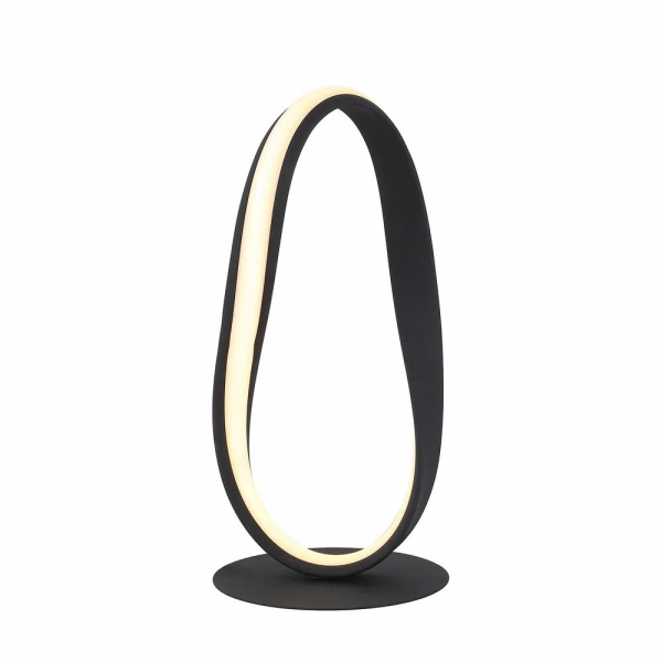 ABAJUR FLOW PRETO (D)18CM (A)38CM 1X12W 3000K 600LM - SB006