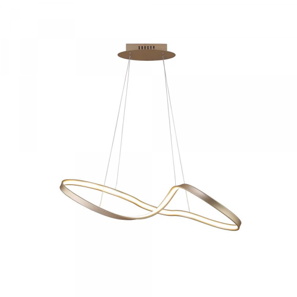 PENDENTE FLOW DOURADO (C)93CM (L)33CM (A)26CM 1X30W 3000K 1500LM - SB008G