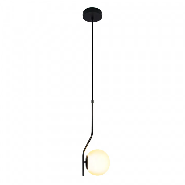 PENDENTE VIVA CROMO NEGRO E BRANCO (D)16CM (A)45CM 1XE27 BOLINHA 5W - SQ006B