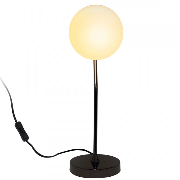 ABAJUR VIVA CROMO NEGRO E BRANCO (D)17CM (A)49CM 1XE27 BOLINHA 5W - SQ007B