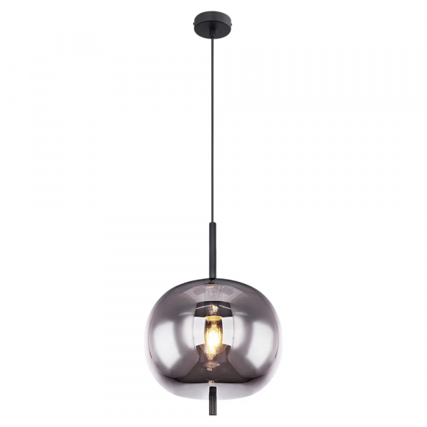 PENDENTE TRES PRETO E FUME (D)30CM (A)42.5CM 1XE27 40W - HC016