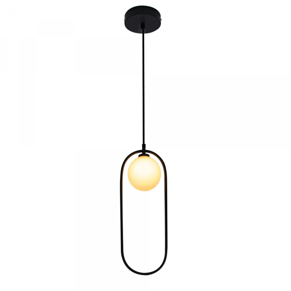 PENDENTE GUDE PRETO (D)17CM (A)47CM 5X5W G9