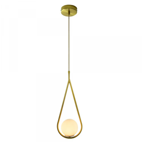 PENDENTE PINGO BRONZE E BRANCO (D)18CM (A)49CM 1XG9 25W - TR001