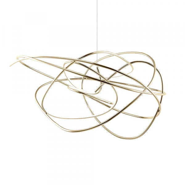 PENDENTE NINHO DOURADO E BRANCO (D)62CM 1X36W 3000K 2880LM - WD017L - 3