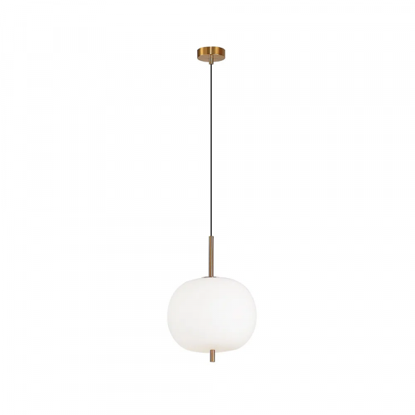 PENDENTE TRES DOURADO E BRANCO (D)30CM (A)42.5CM 1XE27 40W - HC016G