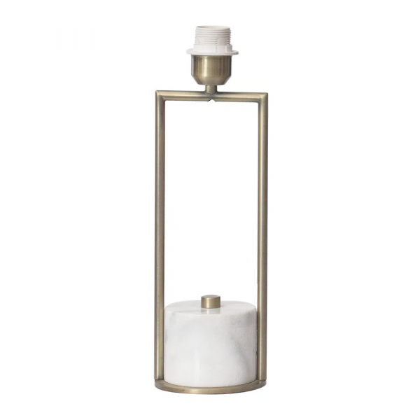 BASE PARA ABAJUR VENETO BRONZE E BRANCO (D)12.5CM (A)39.6CM 1XE27 40W - WR001