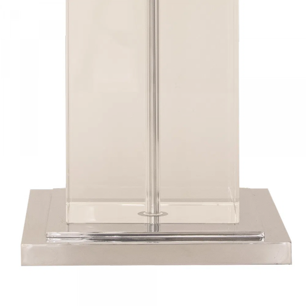 BASE PARA ABAJUR CLASSIC CROMADO E TRANSPARENTE (C)22.8CM (L)15.2CM (A)42.8CM 1XE27 40W - XL1115