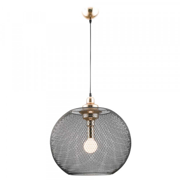 PENDENTE COPPER PRETO E DOURADO (D)50CM (A)49.5CM 1XE27 40W - XN005G
