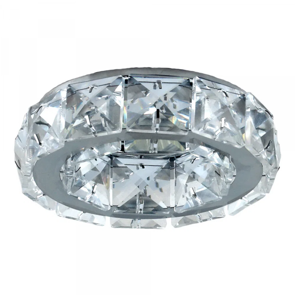 SPOT DE EMBUTIR SHINE CROMADO E TRANSPARENTE (D)10CM (A)3CM 1XGU10 50W - YD101