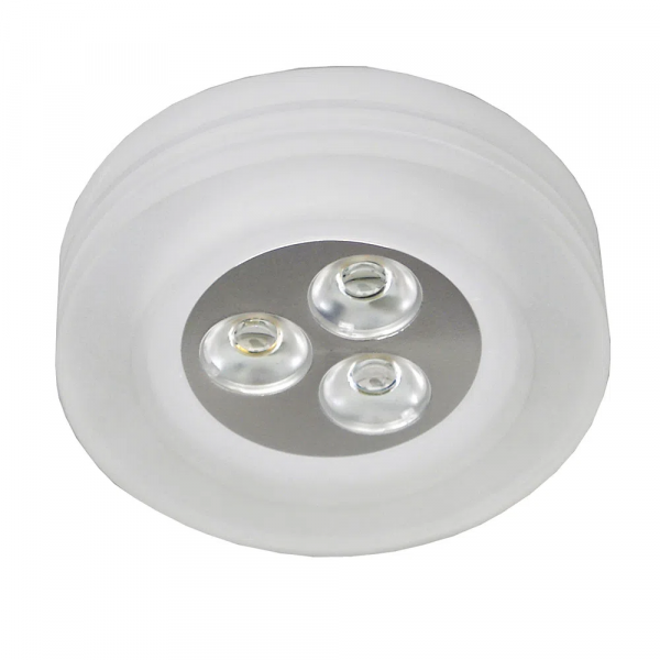 SPOT DE EMBUTIR GLOW D 9CM X 5CM 3 X LED 1W 127V / 220V ACETINADO E TRANSP - YD227RC