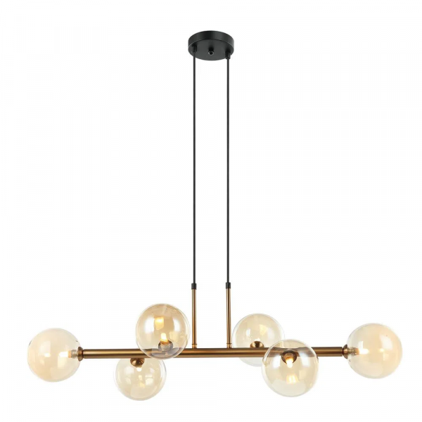 PENDENTE ABAPORU BRONZE E CHAMPAGNE (C)31CM (L)95CM (A)28CM 6XG9 150W - HL003G