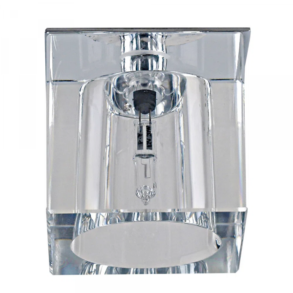 SPOT DE EMBUTIR SHINE CROMADO E TRANSPARENTE (C)5CM (L)5CM (A)5.5CM 1XG4 20W - YD604
