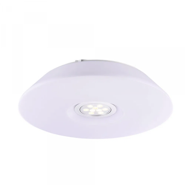 PLAFON METAL E VIDRO D 49CM X 10CM 1 X LED 9W 127V / 220V BRANCO - ZU001
