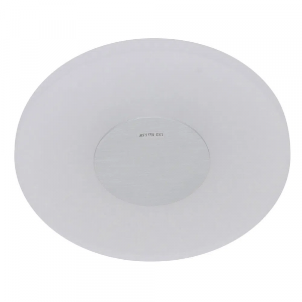 ARANDELA METAL E VIDRO D 26CM X 5,5CM 1 X LED 6,6W 127V / 220V BRANCO E PR - ZU004